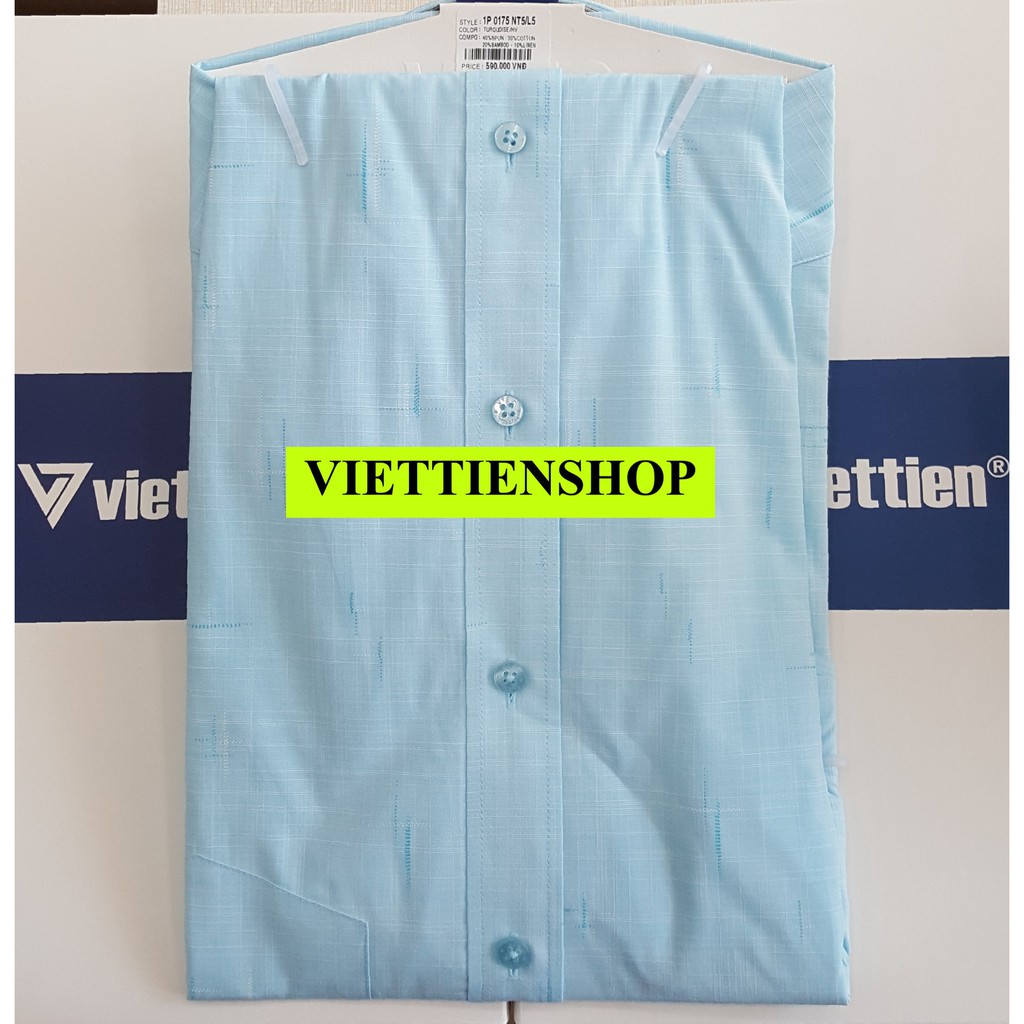 (0175 HVL) ÁO SƠ MI VIỆT TIẾN DÀI TAY VẢI TRE HOA VĂN | BigBuy360 - bigbuy360.vn