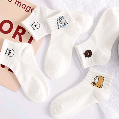 Tất nữ ngắn cổ hoạ tiết gấu nhiều biểu cảm cute đáng yêu ( TC31-TC35 )