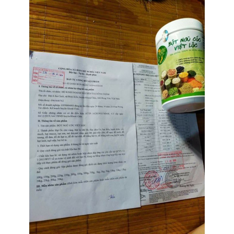 Bột ngũ cốc Việt Organic hộp 500gr