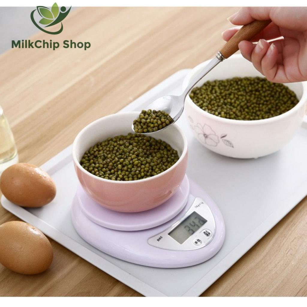 Cân điện tử mini Electronic Kitchen Scale, cân điện tử nhà bếp cân thực phẩm 5kg A035