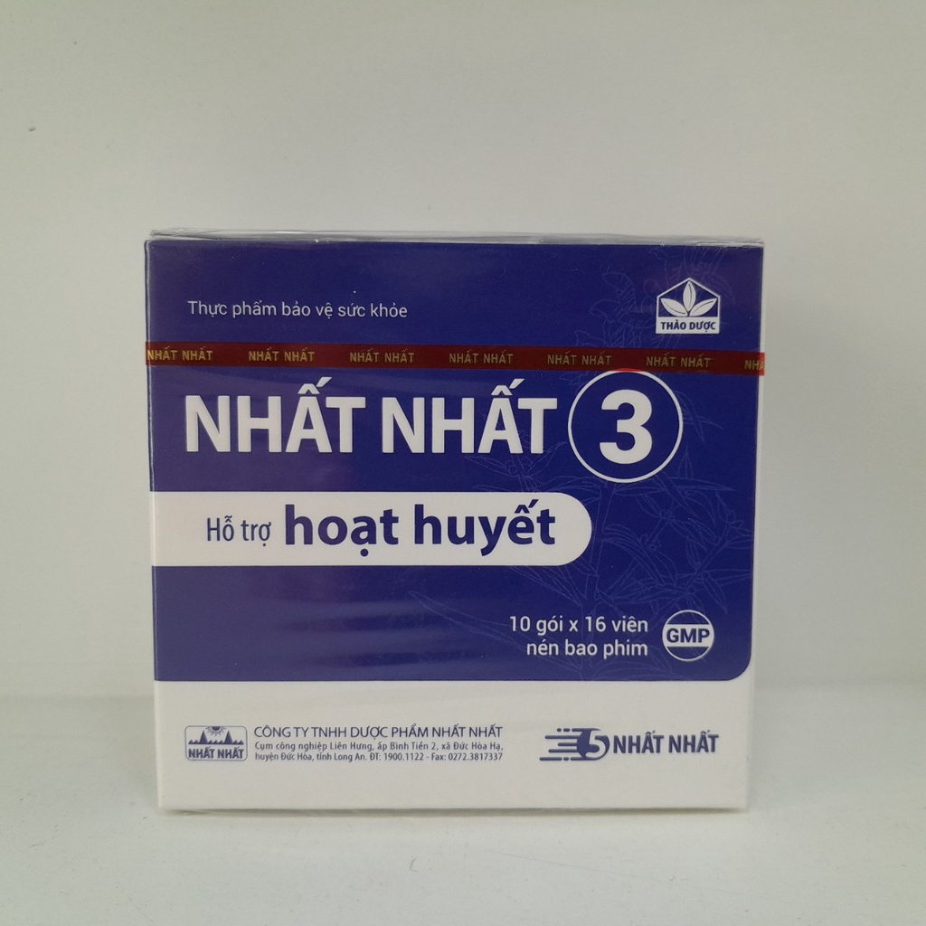 Viên nén hoạt huyết - NHẤT NHẤT 3 -Hỗ trợ hoạt huyết, tăng cường lưu thông máu lên não. giảm mất ngủ, đau đầu,chóng mặt.