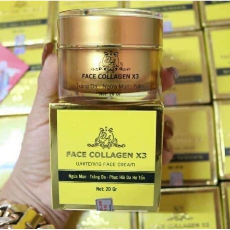 Kem Dưỡng Da Kem Face Collagen X3  Xoá Mờ Các Nếp Nhăn Chính Hãng Cty Mỹ Phẩm Đông Anh