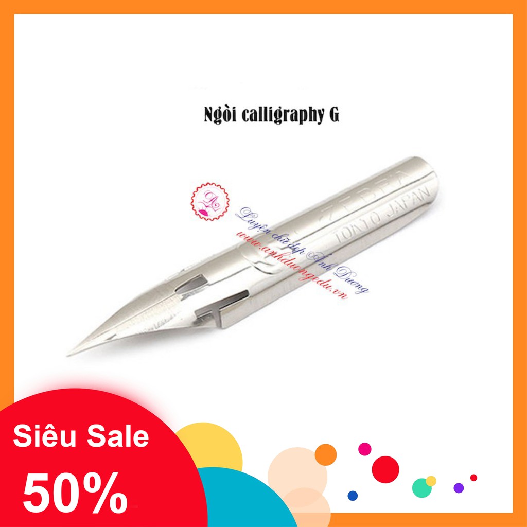 [Chính hãng] Ngòi Calligraphy G - 02 Lắp Vào Quản - Ngòi Calligraphy Cao Cấp Không Gỉ