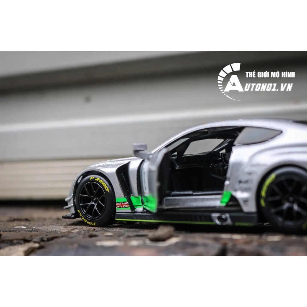 MÔ HÌNH XE Ô TÔ BENTLEY CONTINENTAL GT3 GREY 1:32 DTM CÓ HỘP 7168