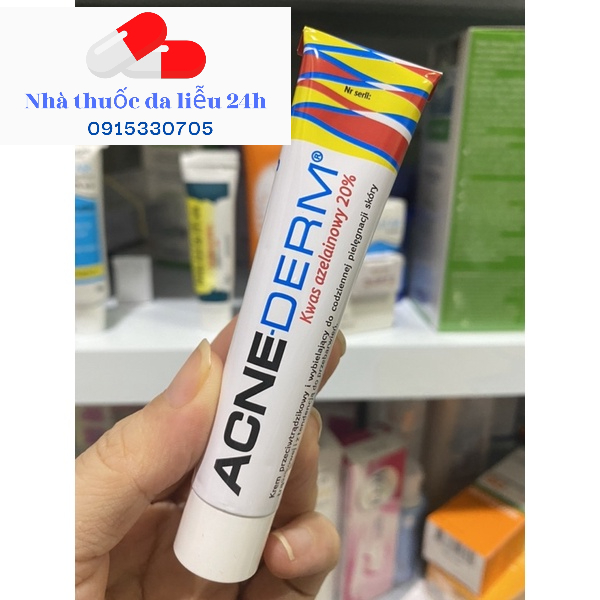 Acne Derm 20% Azelaic Acid tuýp 20g - BaLan - Kem giảm Mụn, mờ thâm, trắng sáng da - Dalieu24h