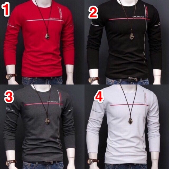 Áo thun dài tay Thu Đông phối màu thời trang cao cấp - ATD xám | BigBuy360 - bigbuy360.vn