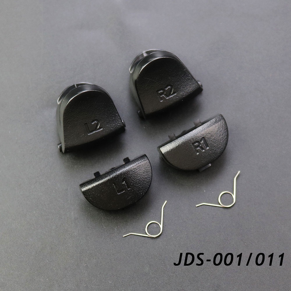 1 Bộ Nút Bấm Thay Thế R1 L1 R2 L2 Màu Đen Kèm 2 Lò Xo Cho Tay Cầm Chơi Game PS4 Pro Slim