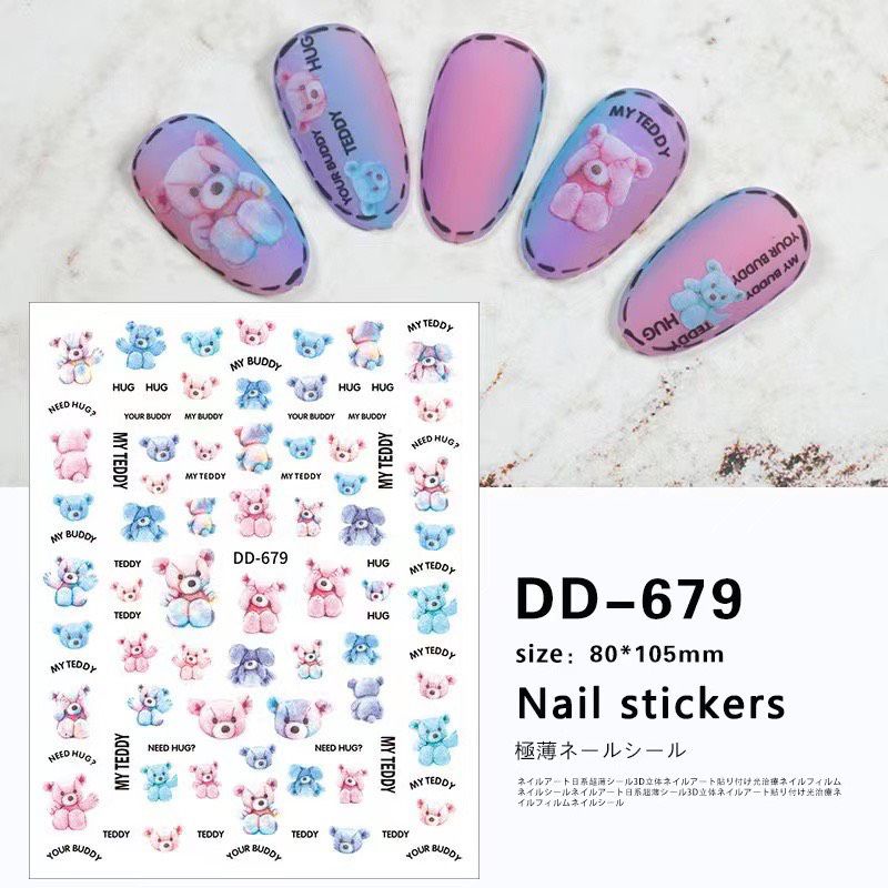 sticker thương hiệu, sticker dán móng