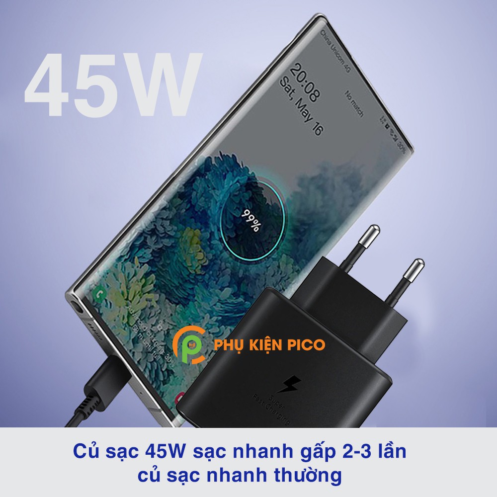 Củ sạc siêu nhanh 45W cho Samsung S22 / S21 5G cổng Type C chính hãng Samsung - Củ sạc nhanh Samsung Galaxy S22