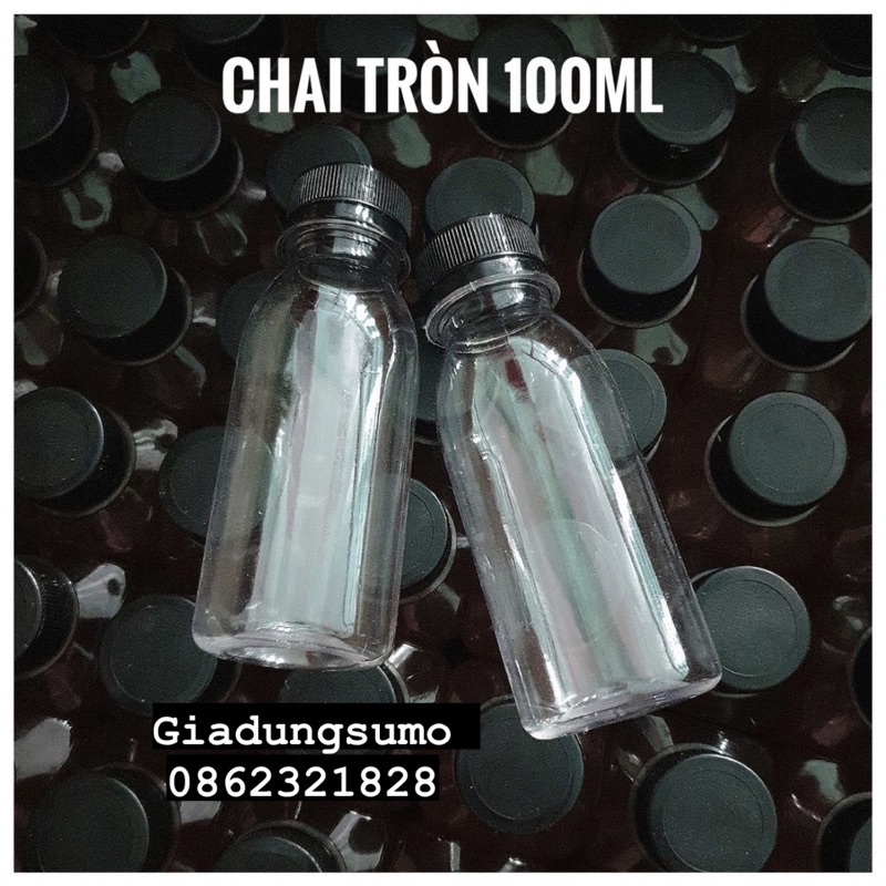 CHAI NHỰA / LỌ NHỰA 100ml chất liệu tốt, an toàn (kèm nắp)