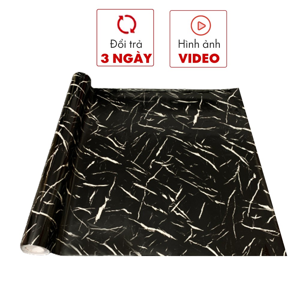 Giấy dán tường bếp giả vân đá 3D chịu nhiệt, Decal dán tủ, bàn, ghế, kệ tường bếp phòng ăn chống bám