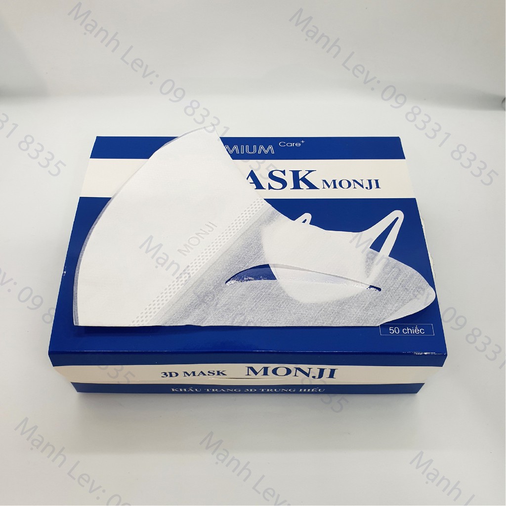 Khẩu trang 3D Mask Monji công nghệ dập Nhật Bản hộp 50 cái - Hàng Chính Hãng công ty Trung Hiếu | BigBuy360 - bigbuy360.vn