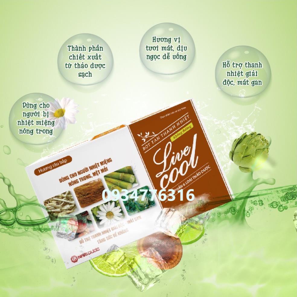 ✅ Bột tan thanh nhiệt Livecool không đường (Hộp 10 gói)