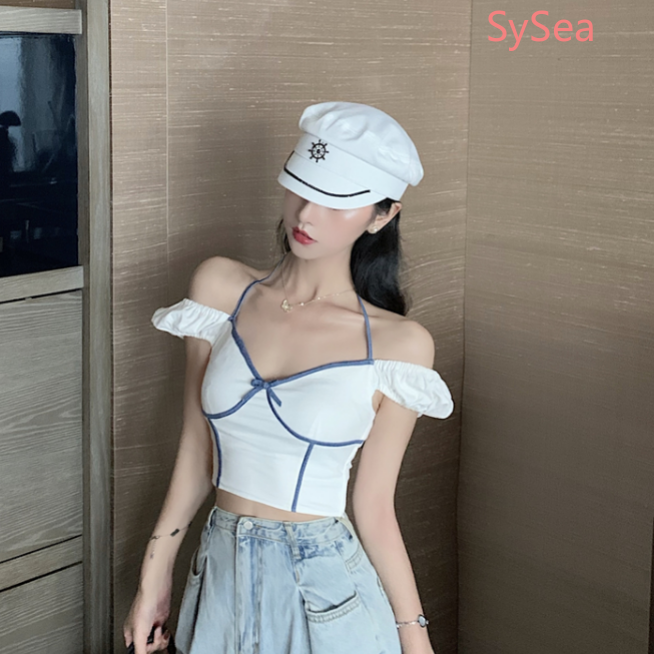 Áo Croptop Ngắn Tay Hở Vai Thời Trang Mùa Hè Quyến Rũ Cho Nữ