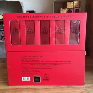 Set Son 3CE Red Recipe Lip Color Mini Kit
