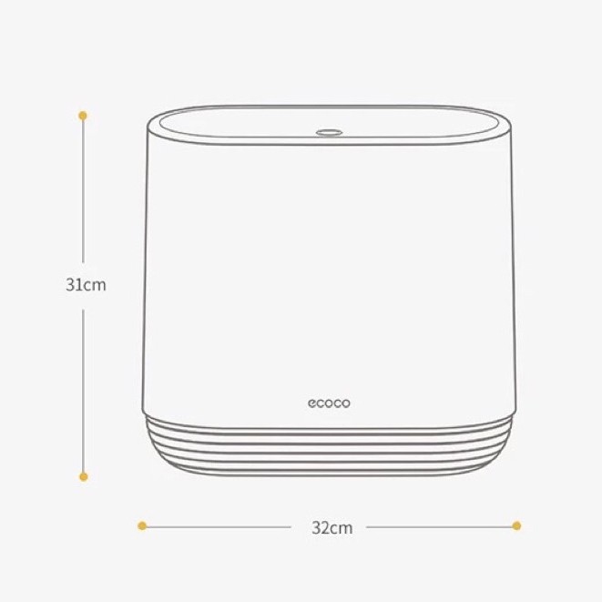 [Video + Ảnh Thật] Thùng Rác Thông Minh Thùng Rác Cảm Ứng  Cao Cấp Ecoco Dung Tích 10L