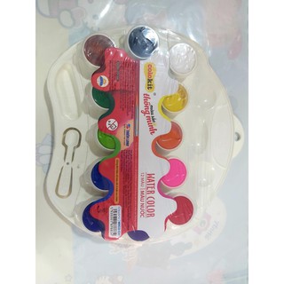 Màu Nước Colokit Thiên Long 12 Màu cơ bản - Gồm 1 khay pha màu - 1 cọ tô - 12 màu nước Học Sinh