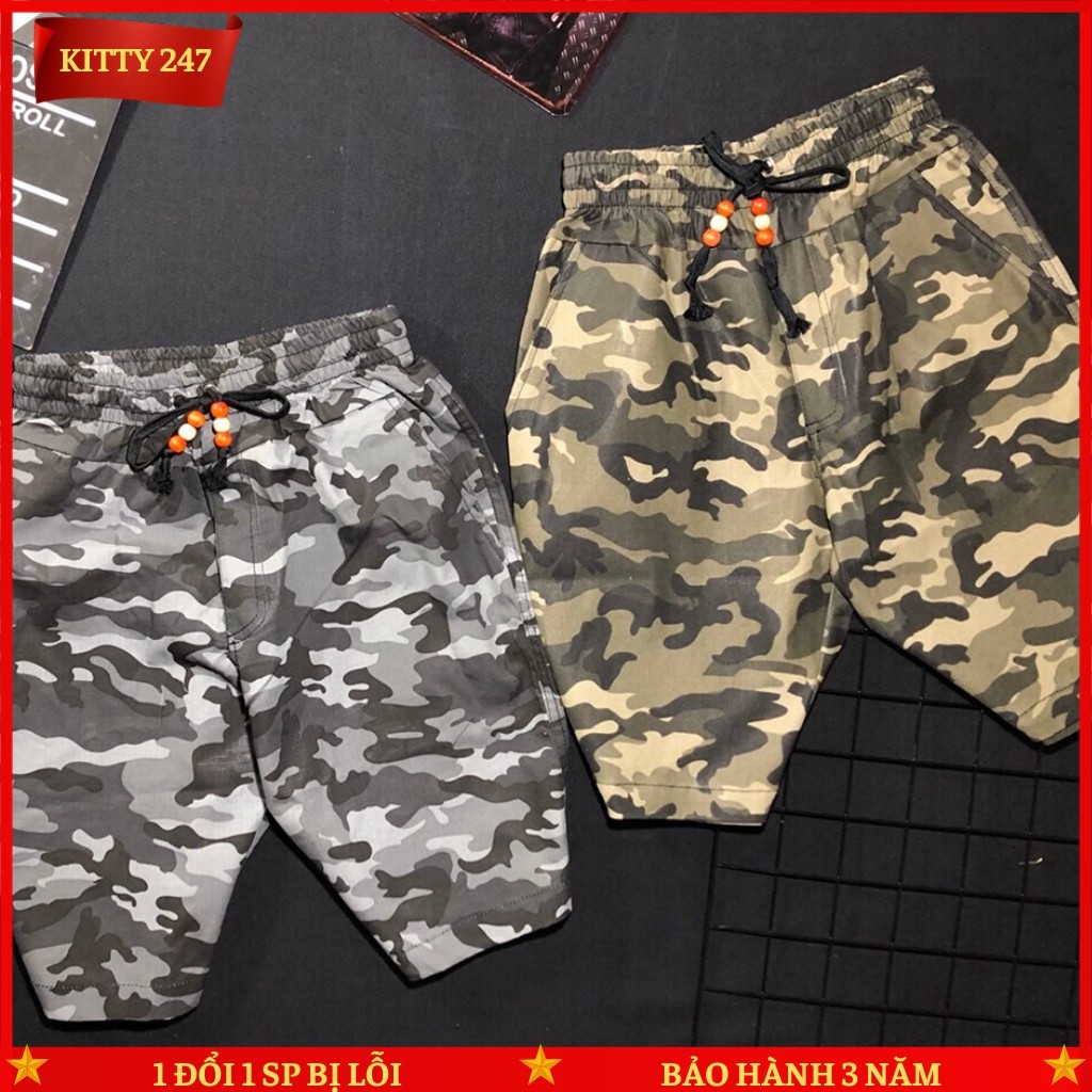 Quần Short Kaki Nam KITTY247-AT12 Quần Sọt Lính Chất Vải Dày Dặn Bền Chắc Không Lo Bị Hư - 2 Màu