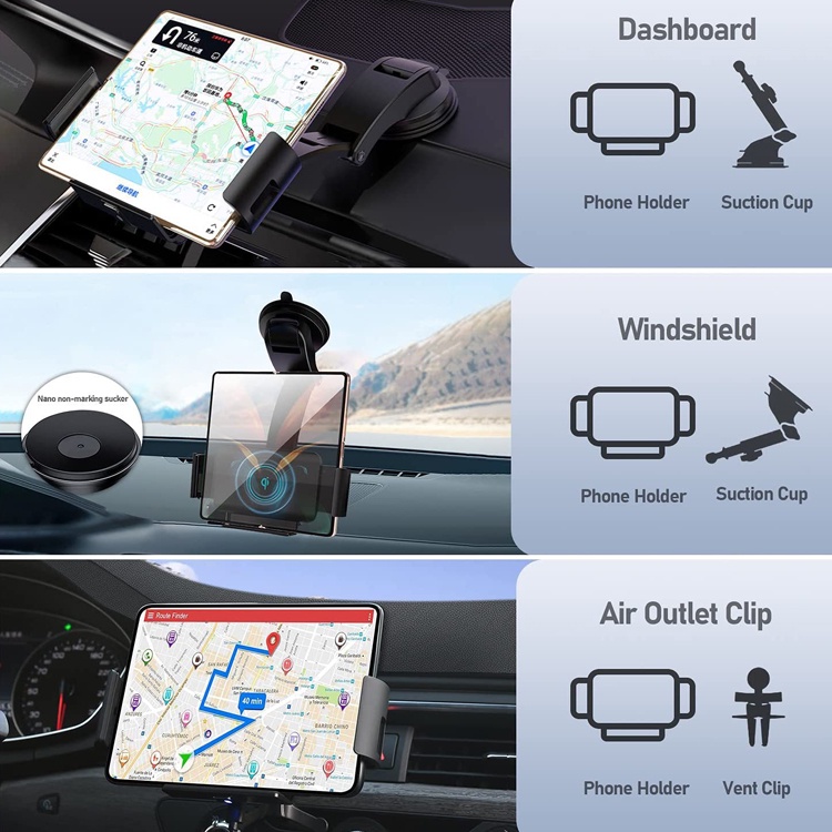 Đế Sạc Điện Thoại Không Dây 15W Gắn Lỗ Thông Gió Xe Hơi Cho Samsung Galaxy Z Fold 4 3 iPhone 13 12 Pro Max