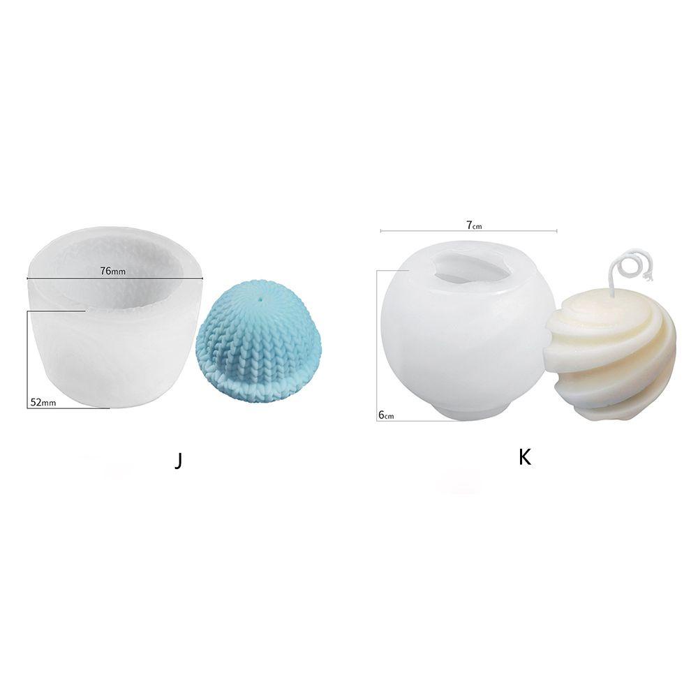 Khuôn Làm Nến / Xà Phòng Hình Quả Bóng Len 3D Sáng Tạo