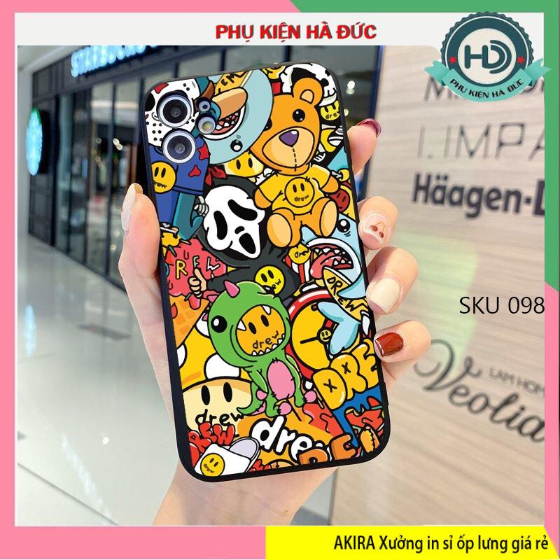 ốp lưng d.r.e.w.4 dẻo tpu mềm cạnh vuông bảo vệ camera cho dòng máy ip Akira case
