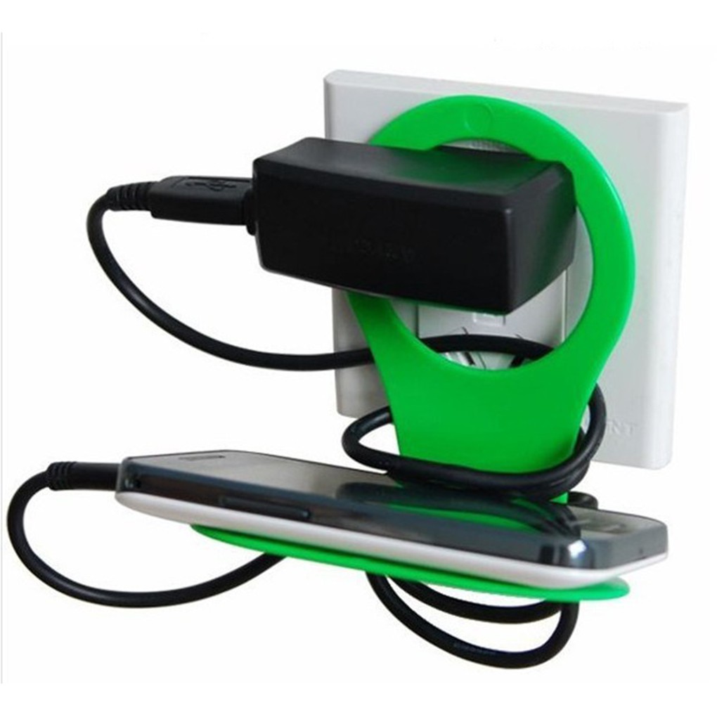 Bộ 2 giá đỡ điện thoại treo củ sạc gắn tường dạng xếp | BigBuy360 - bigbuy360.vn