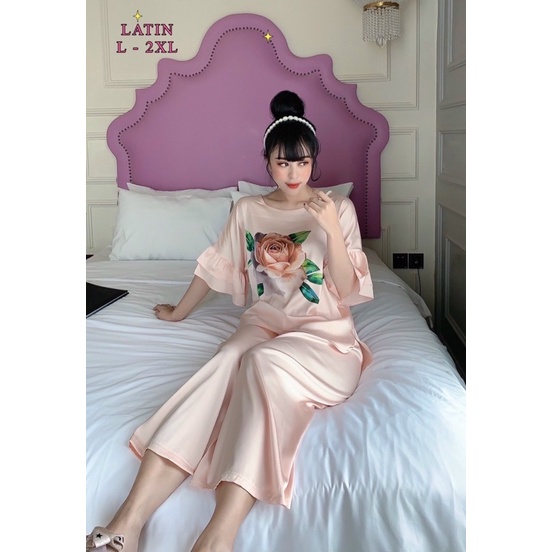 🌷 ĐỒ BỘ PIJAMA (FULLSIZE L-2XL ) MẶC NHÀ, SAU SINH LỤA LATIN HÌNH QUẦN DÀI TAY NGẮN 🌷 | BigBuy360 - bigbuy360.vn