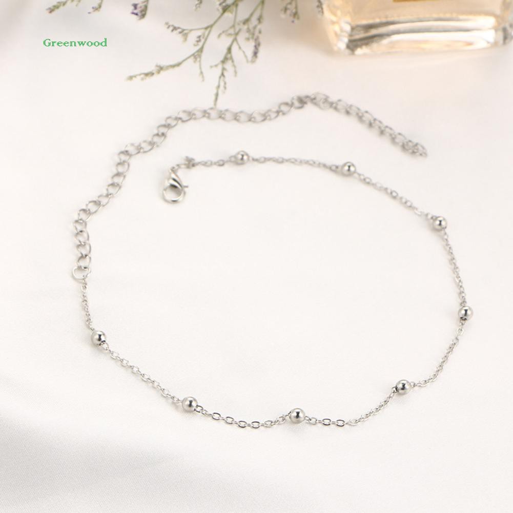 Dây chuyền choker dạng xích phối hạt cườm thời trang dành cho nữ