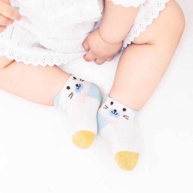 Set 5 Tất Lưới Cổ Ngắn Cute Cho Bé