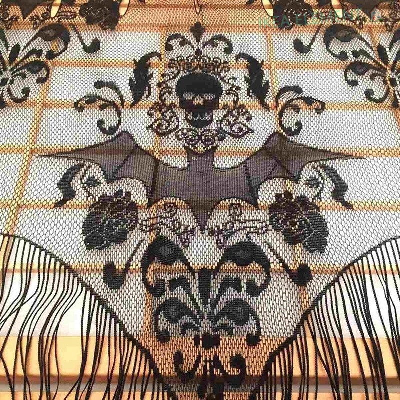 Rèm Cửa Hình Đầu Lâu Phong Cách Gothic
