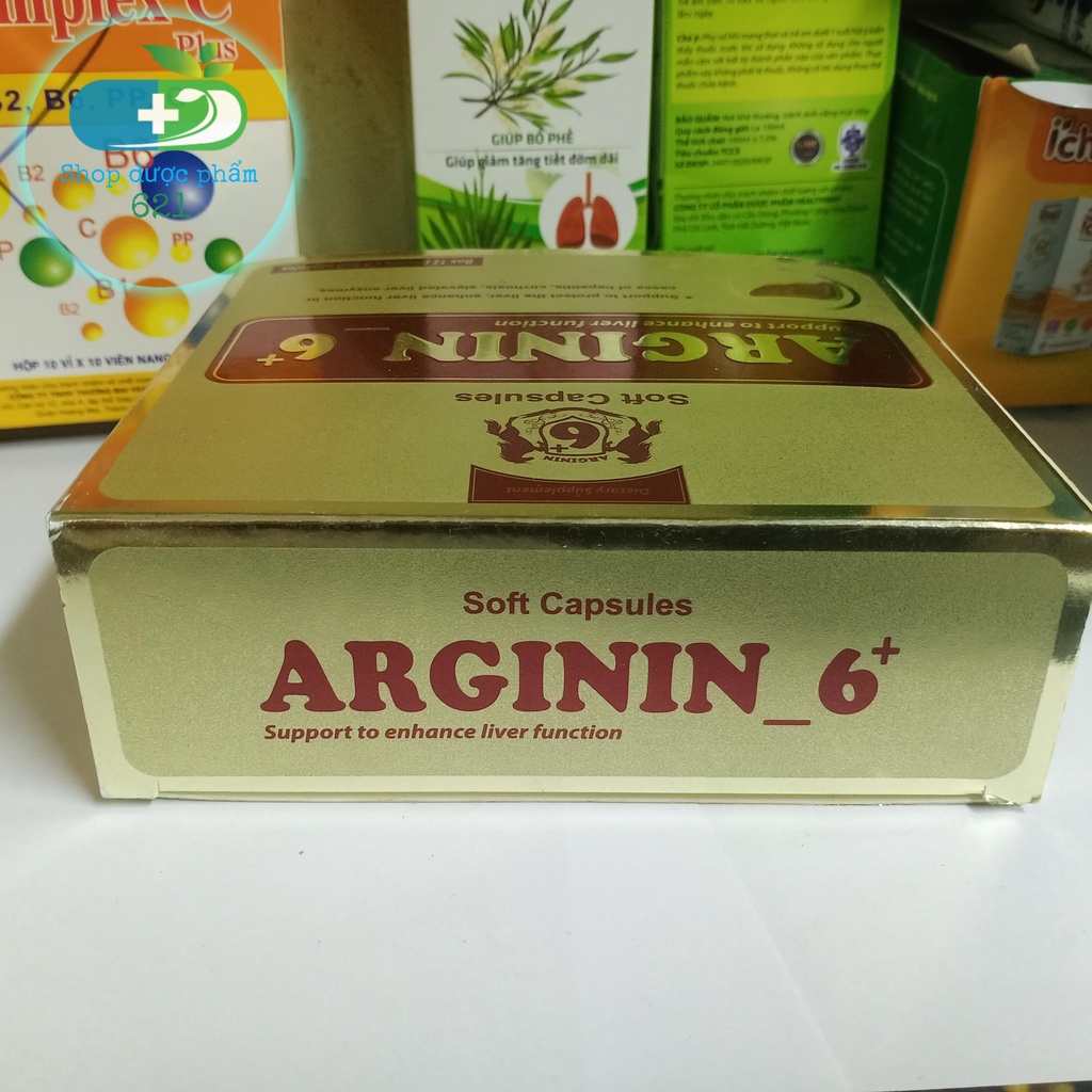 Viên nang Arginin 6+ hộp 12 vỉ