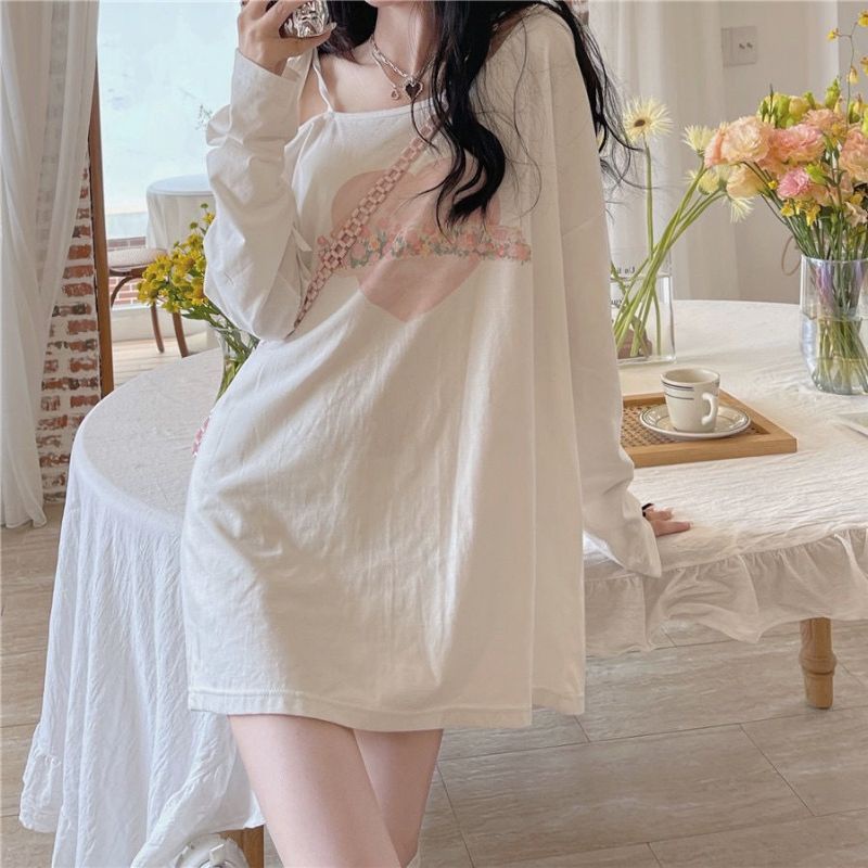 Váy dài tay trễ vai thắt dây 100% ảnh thật