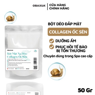 Bột đắp mặt nạ dẻo collagen Ốc Sên OBAXUA cao cấp, dưỡng trắng, phục hồi da (Mask dẻo)