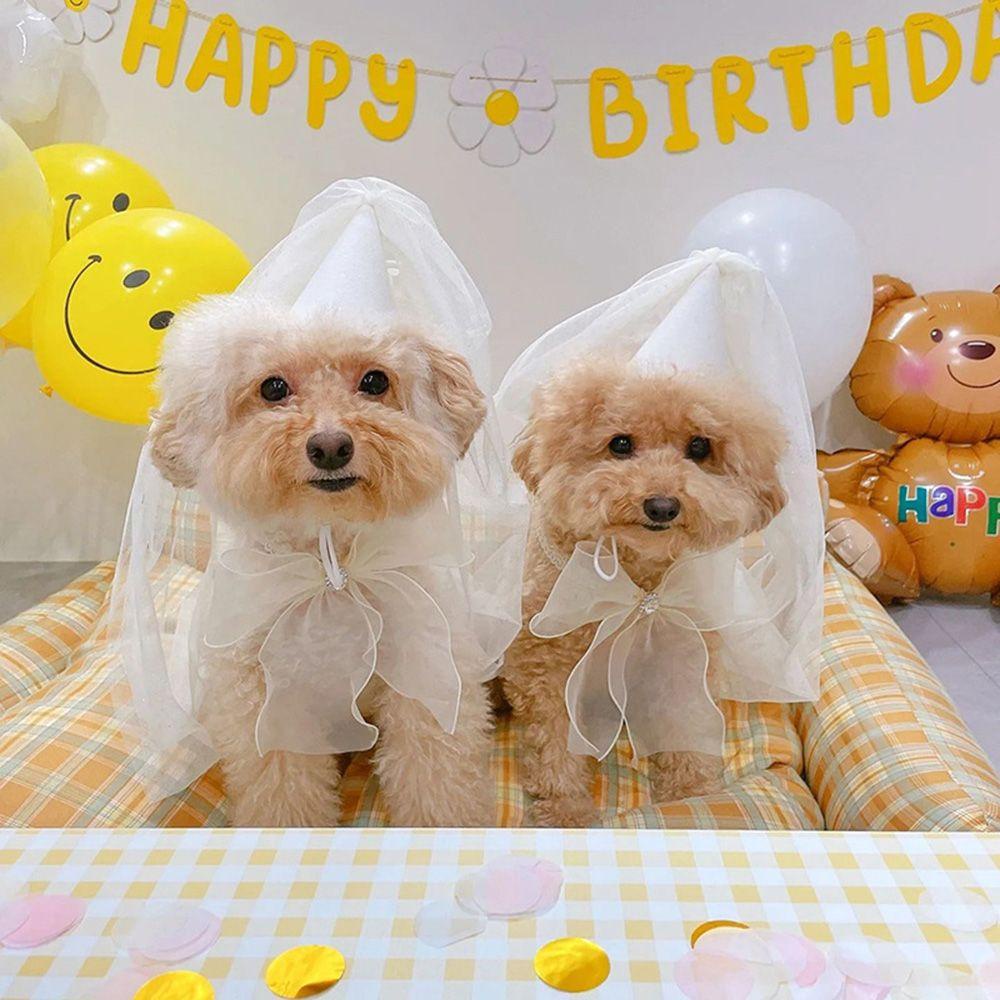 Khăn Choàng Cổ Kiêm Yếm Ăn Hình Tam Giác Đính Nơ Xinh Xắn Cho Cún Cưng