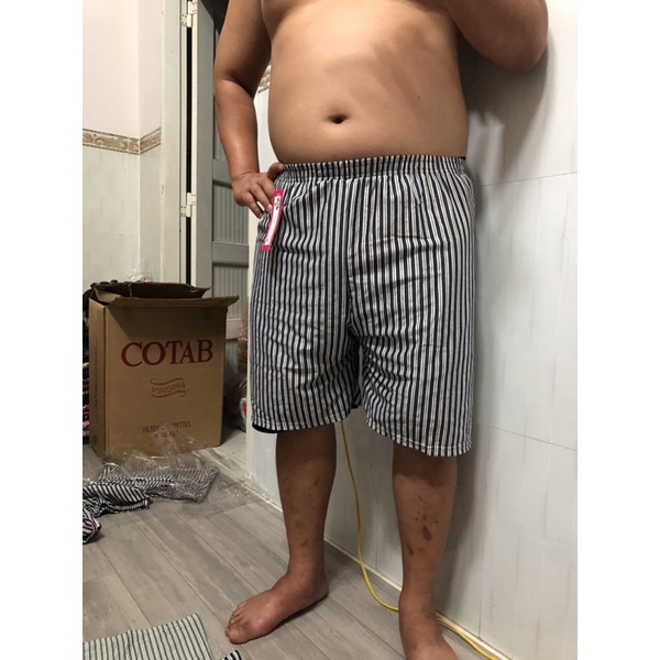 Combo 3 Quần đùi thun sọc mỏng mặc mát ở nhà