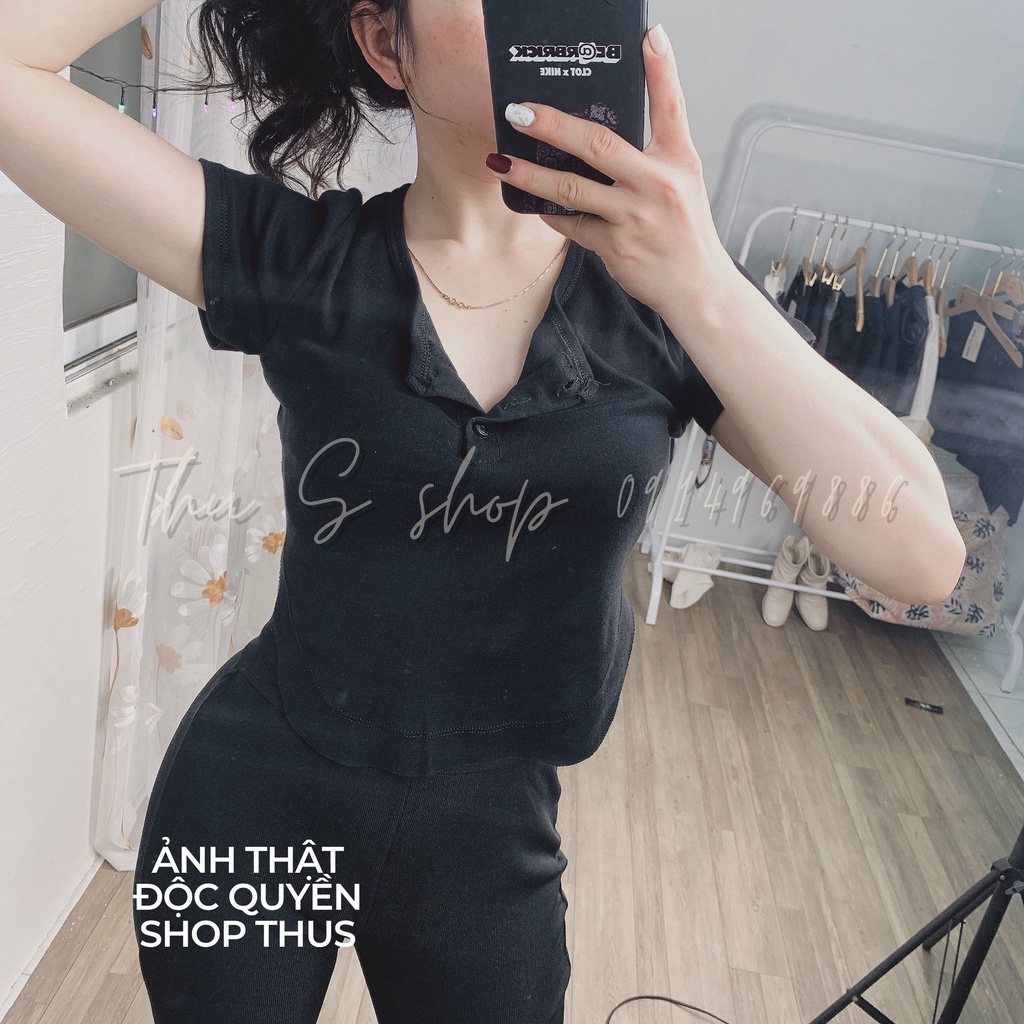 Áo Ngắn Tay CRT Đuôi Tôm Kiểu Croptop Mặc Hè Bigsize Chất Thun Cotton Co Dãn Thoải Mái THUS783