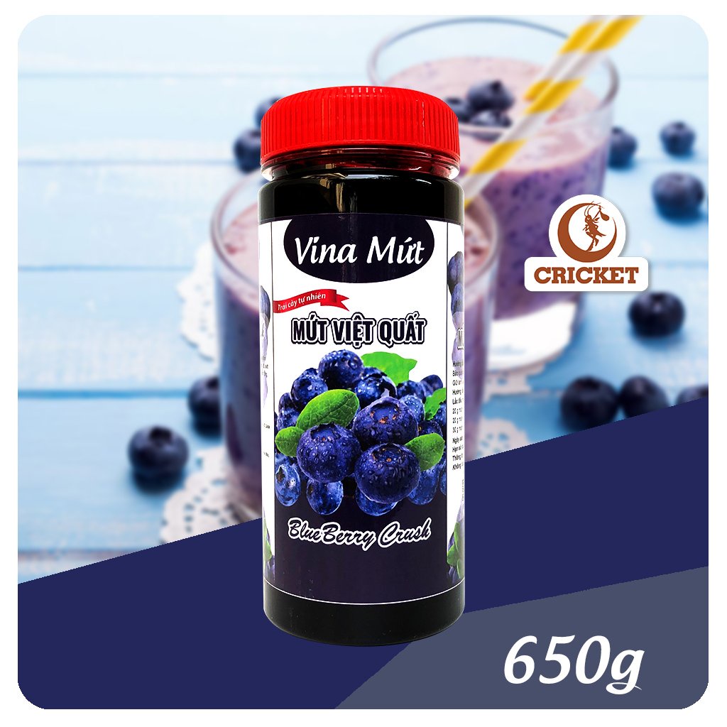 Mứt Sinh Tố Vina Mứt trái cây - Hũ 650g - Làm bánh, thêm vị cho các loại thức uống