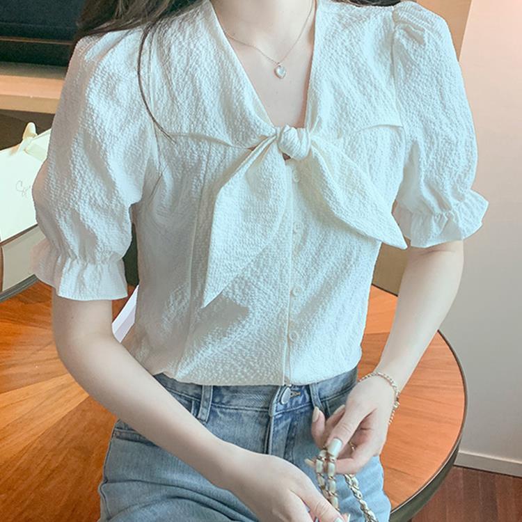 Áo Voan Ngắn Tay Thời Trang Mùa Hè Phong Cách Phương Tây