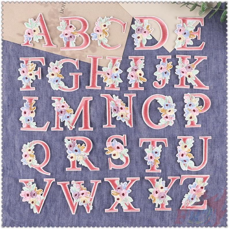 Sticker Ủi Thêu Hình Chữ Cái
