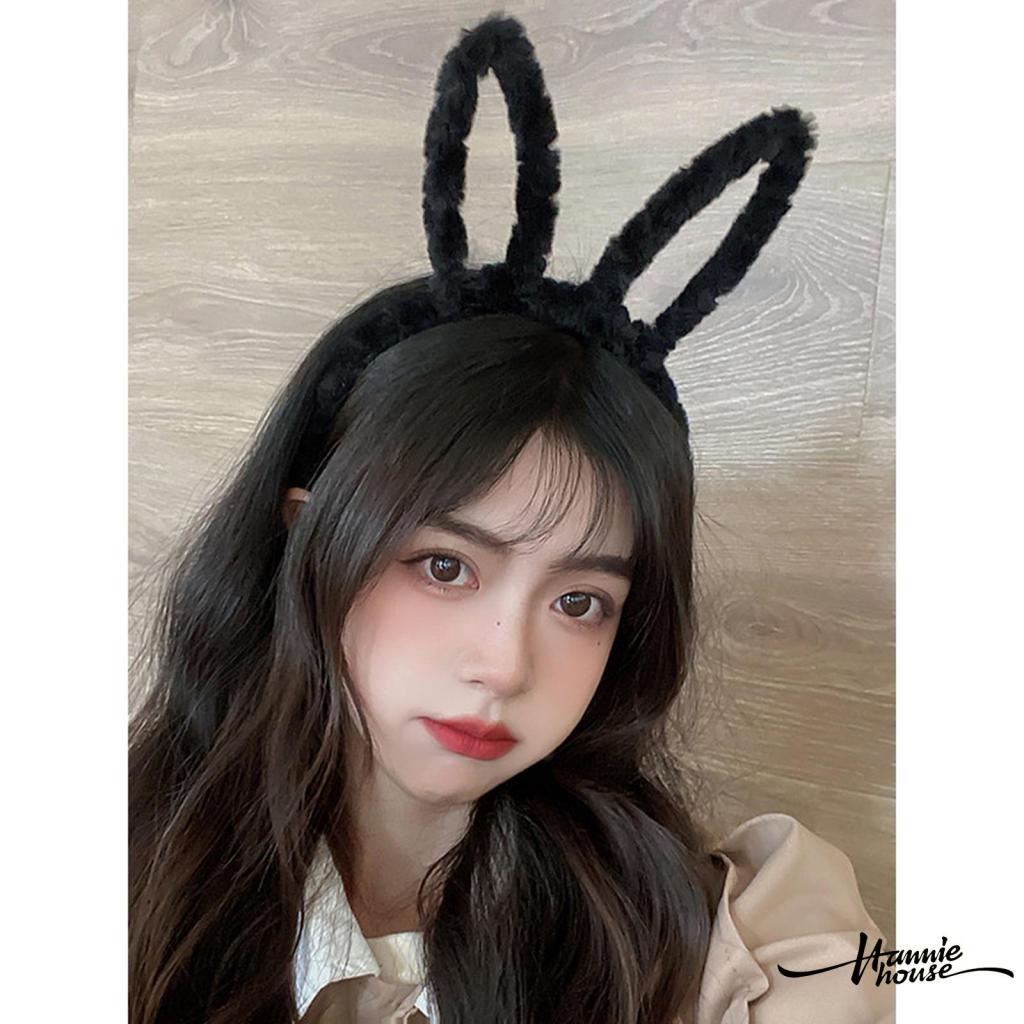 Băng đô tai thỏ bằng lông nhung dùng hóa trang lễ phục sinh cho nữ