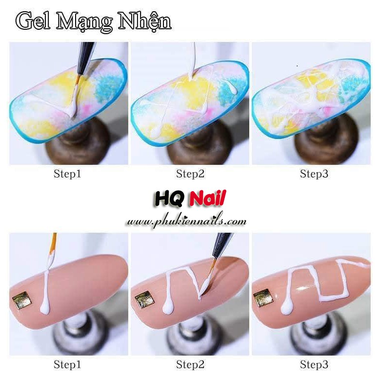 Gel tơ nhện trắng đen Vinimay tiện lợi cho thợ nail