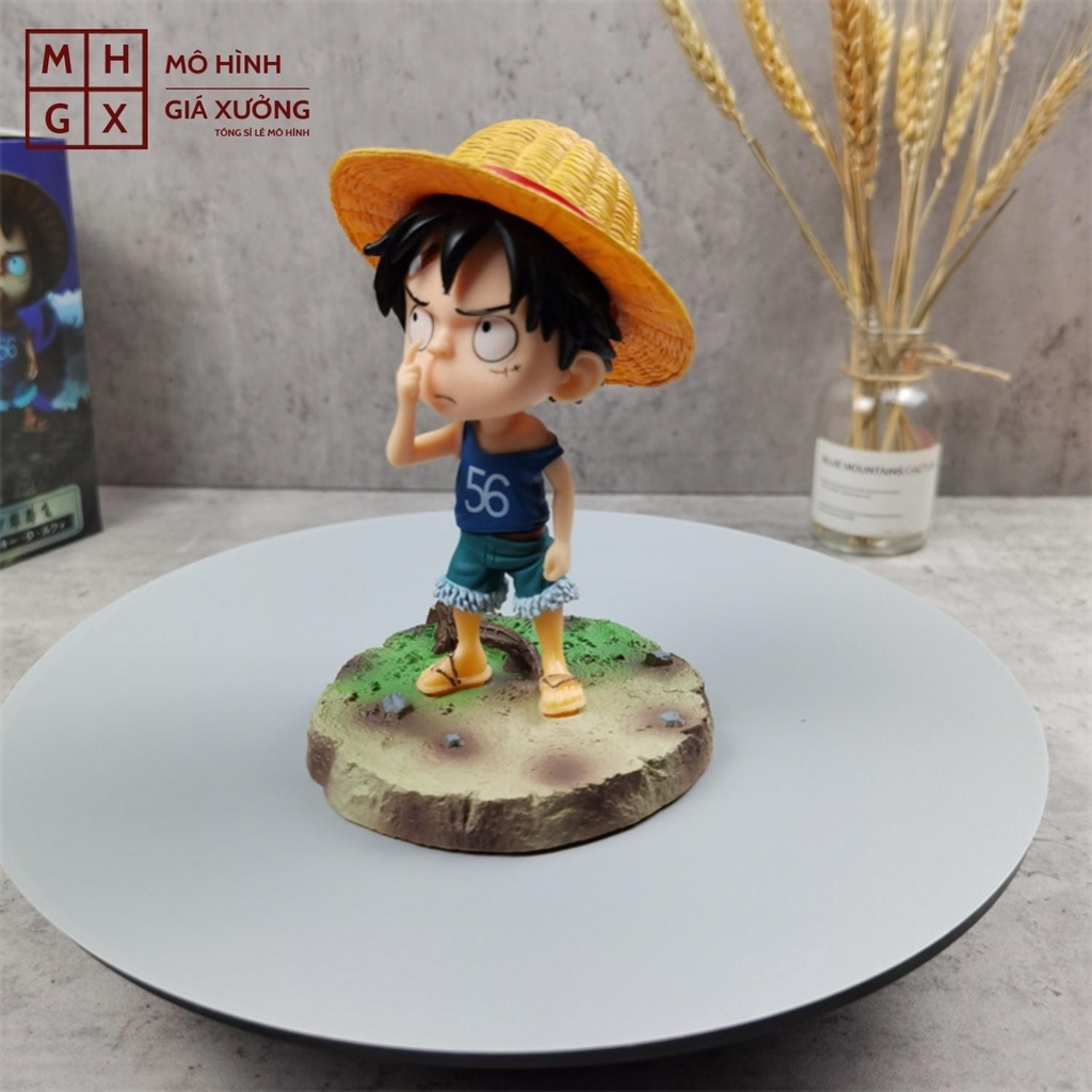 Mô hình Luffy mũ rơm One Piece hồi nhỏ Cao 14cm - Tượng Figure Monkey D.Luffy Vua Hải Tặc