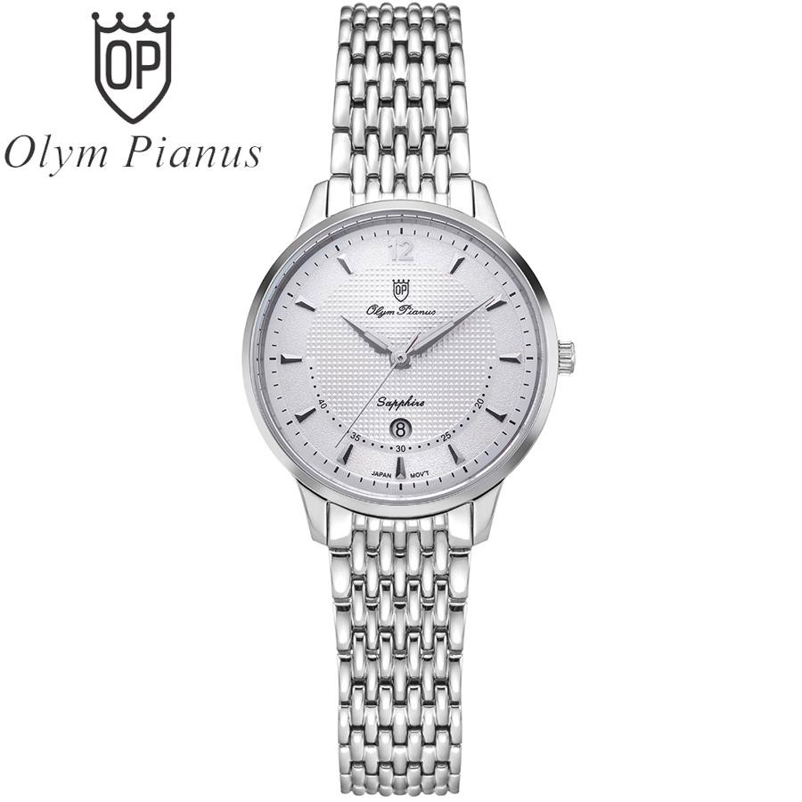 Đồng hồ nữ dây kim loại Olym Pianus OP5709 OP5709LS trắng