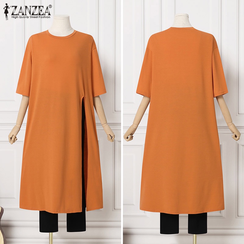 Zanzea Áo Thun Nữ Tay Lỡ Form Dài Rộng Thời Trang Hàn