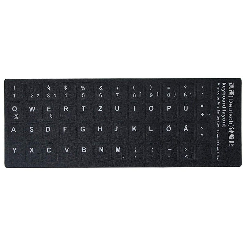 Miếng dán bàn phím tiếng Đức - German Keyboard Stickers (Duetsch)