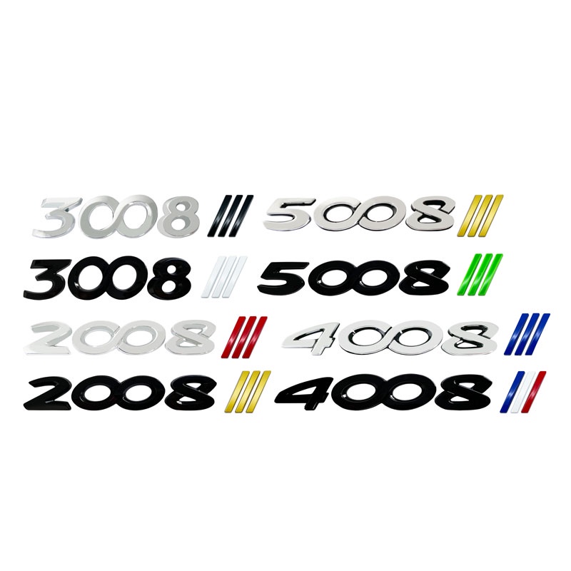 Bên Ngoài Ô Tô Kim Loại Miếng Dán Xe Ô Tô Phụ Kiện Cho Peugeot Dải Trang Trí 2008 3008 4008 5008 206 207 301 408 307 407 508 Đuôi Xe Phía Sau Miếng Dán Tạo Kiểu
