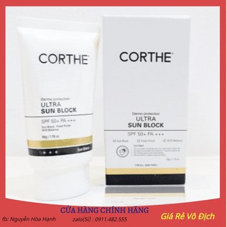 [MẪU MỚI] KEM CHỐNG NẮNG VẬT LÝ CORTHE 50g