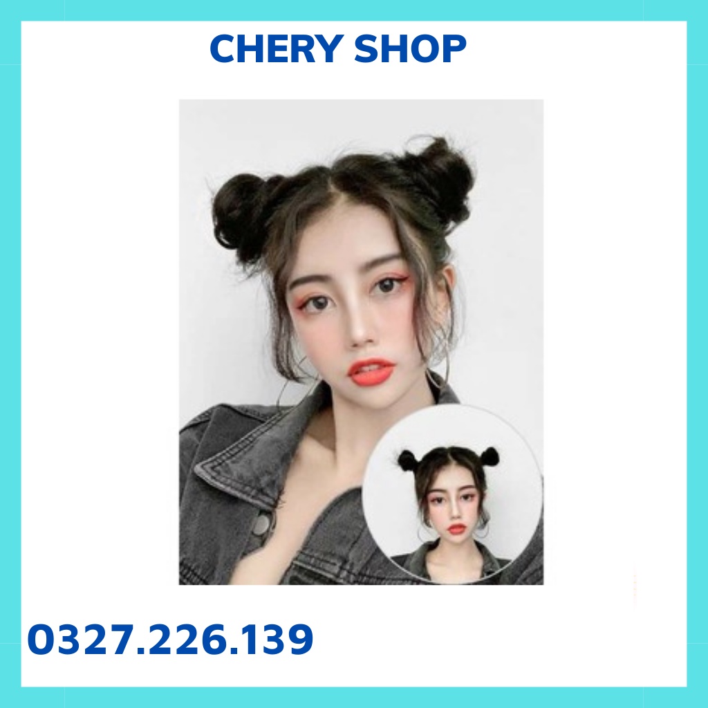 Tóc giả nữ búi ❤️❤️ FREESHIP ❤️Búi cột thẳng siêu xinh
