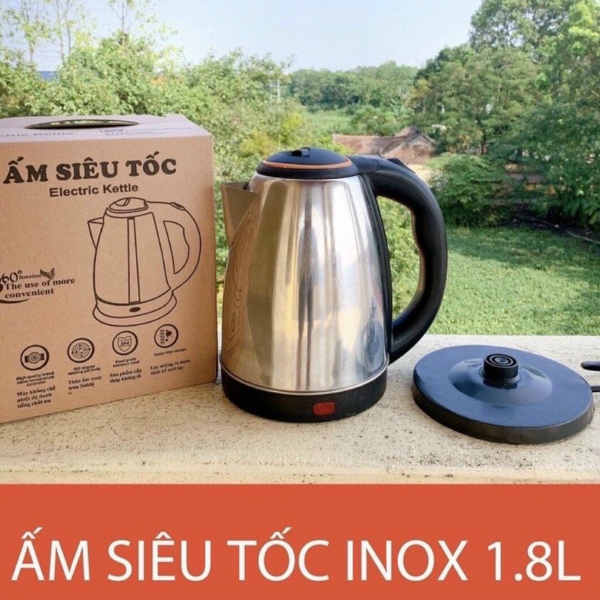 Ấm siêu tốc Inox loại lớn 1L8 Electric Kettle