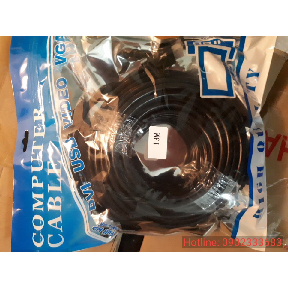 Dây hdmi 13m full hd | Cáp hdmi 13m tròn đen